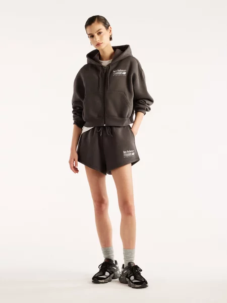 Флисовый свитер New Balance черный