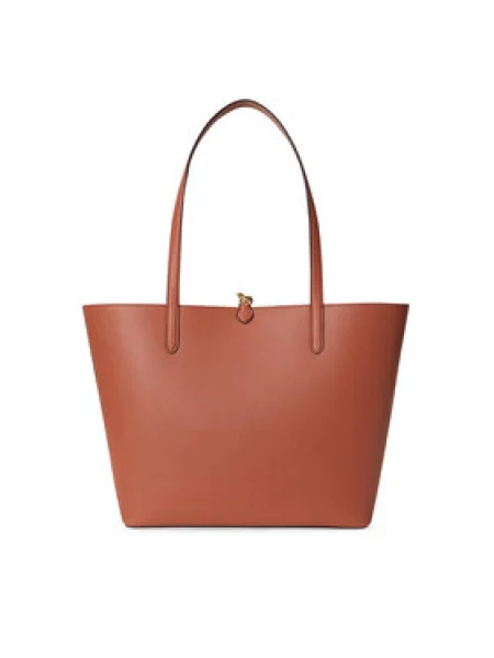 Lauren Ralph Lauren Nakupovalna torba oranžno rdeča rjava