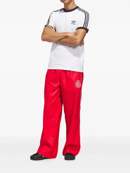 Trčanje majica Adidas od jersey s autogramom crvena