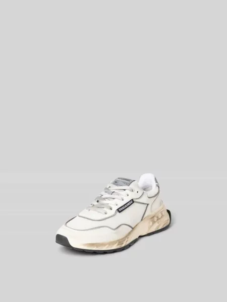 Sneakersy ze skóry naturalnej Dsquared2 białe