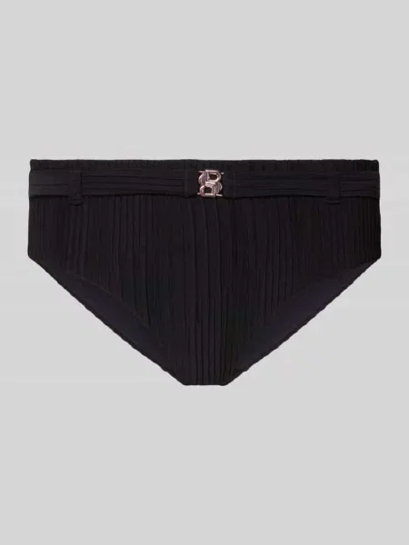 Figi bikini w efekcie plisowania model DOUBLE B' Boss czarne