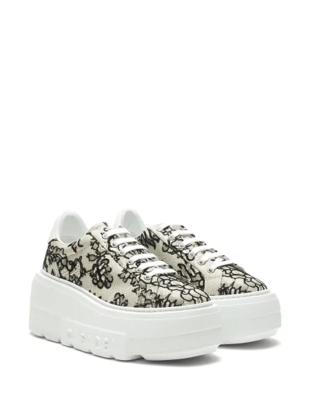 Virágos csipkés sneaker Casadei fehér