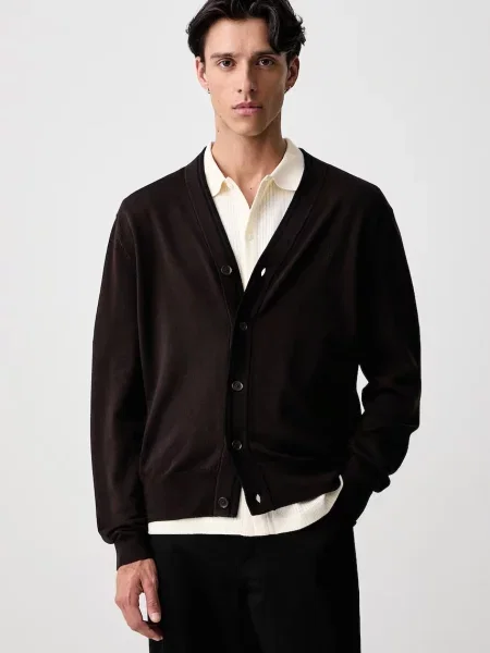 Fred Perry cardigan cu lână pentru bărbați