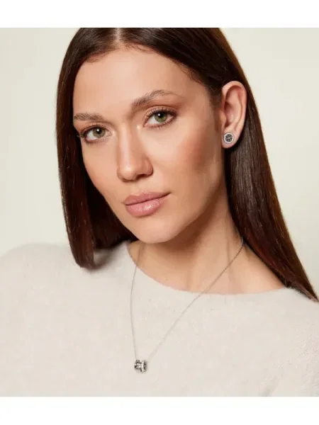 Tory Burch colier și cercei Miller Pave argintiu