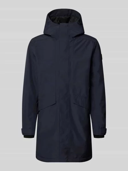 Parka o kroju regular fit z kapturem model Kenny' Didriksons granatowa