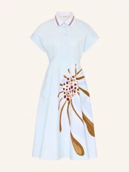 Dorothee Schumacher Sukienka Koszulowa Floral Power blau biała