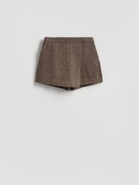 Reserved Spódnico-szorty z wełną wielobarwny