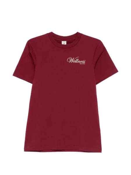 Tricou Sporty & Rich cu imagine roșu