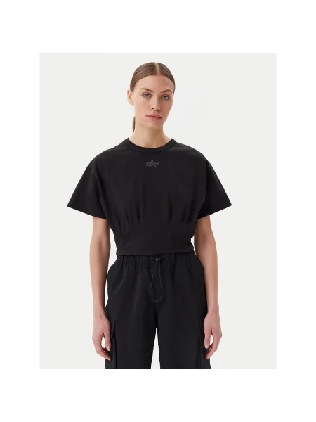 Alpha Industries Póló Waisted Regular Fit fekete
