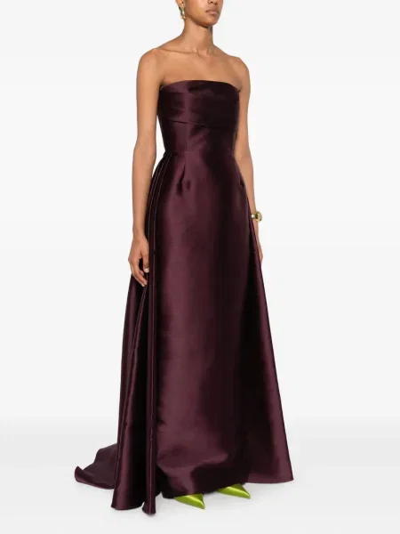 Maksi sukienka maxi Solace London asymetryczna garniturowa czerwona