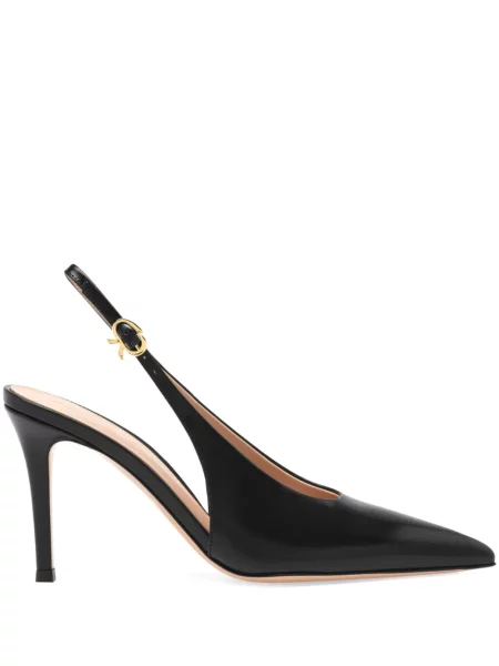 Pantofi cu toc Gianvito Rossi slingback negru