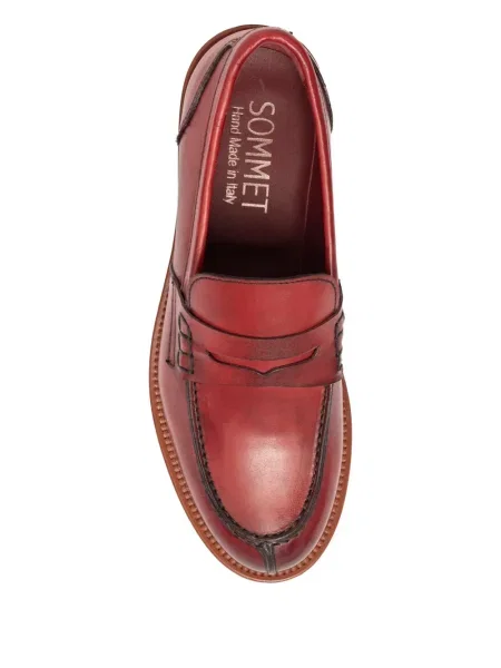 Pantofi loafer Sommet din piele roșu