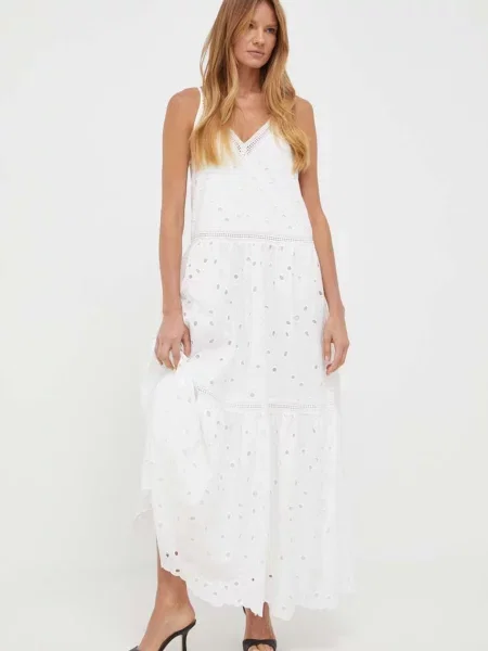 Ivy Oak rochie maxi oversize alb