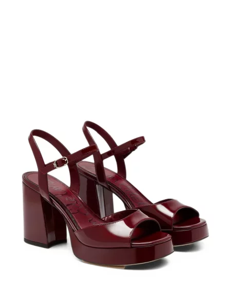 Sandale Sam Edelman din piele cu platformă de lac roșu