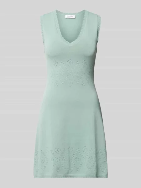Sukienka mini z dekoltem w serek model Sari' Oh April miętowa
