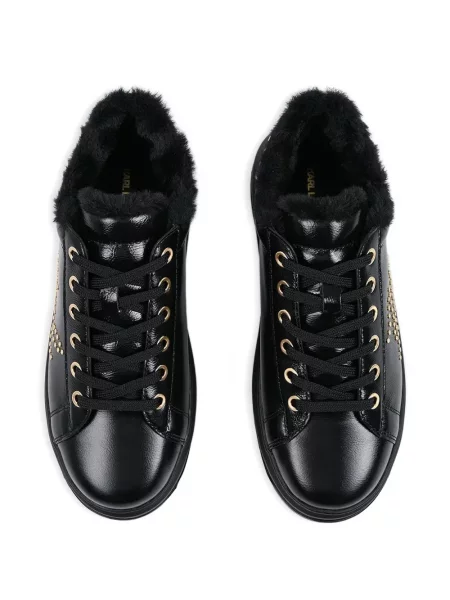 Sneakerși Karl Lagerfeld din piele negru