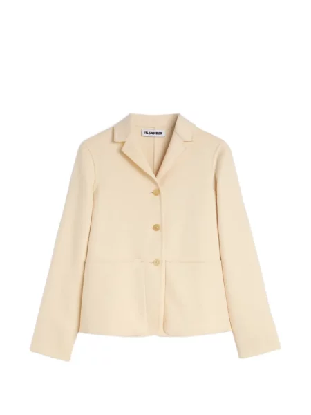 Geacă Jil Sander din cașmir alb