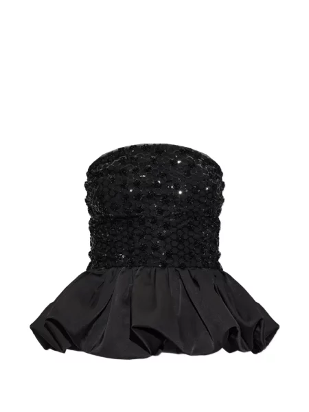 Top Rotate Birger Christensen cu paiete negru