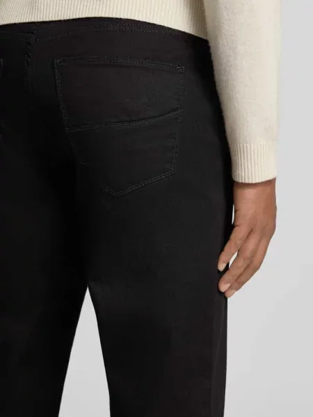 Jeansy o kroju regular fit z designem model CADIZ' Brax czarne