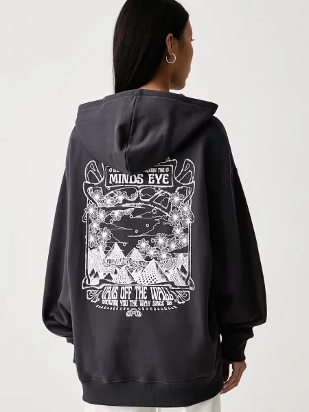 Bluza z kapturem Vans z kapturem szara
