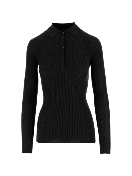 Tricou polo Sa Su Phi tricotate gri