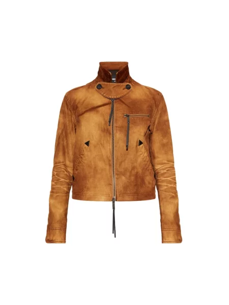 Kurtka jeansowa Dsquared2 brązowa