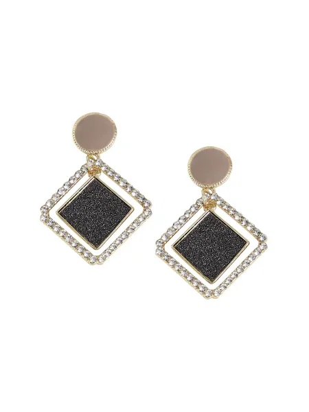 SOHI Uhani Bibi bež / zlata transparentna črna