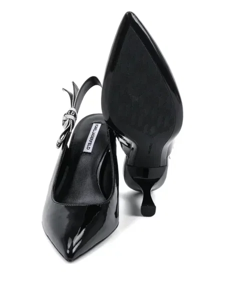 Pantofi cu toc Karl Lagerfeld slingback negru