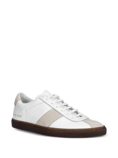 Sneakerși Common Projects din piele alb