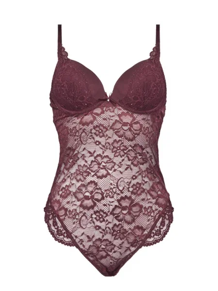 Hunkemöller Боди Isadora бордо