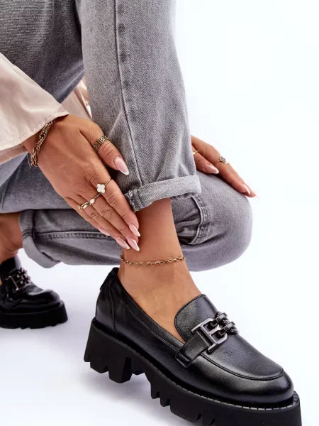 Kožené polobotky Laura Messi černé