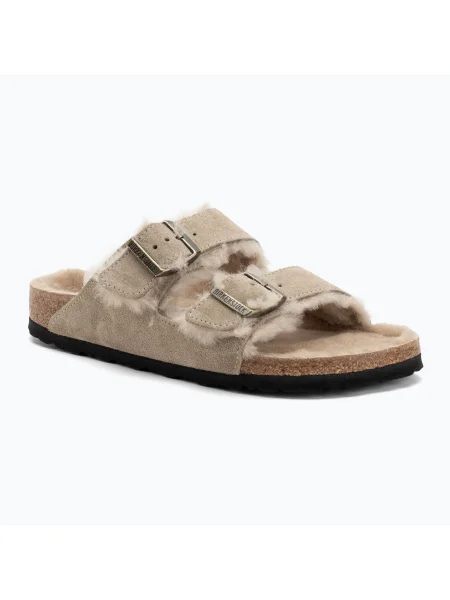 BIRKENSTOCK Arizona Shearling SL Narrow taupe színű flip-flopok. Méret: 37 EU bézs
