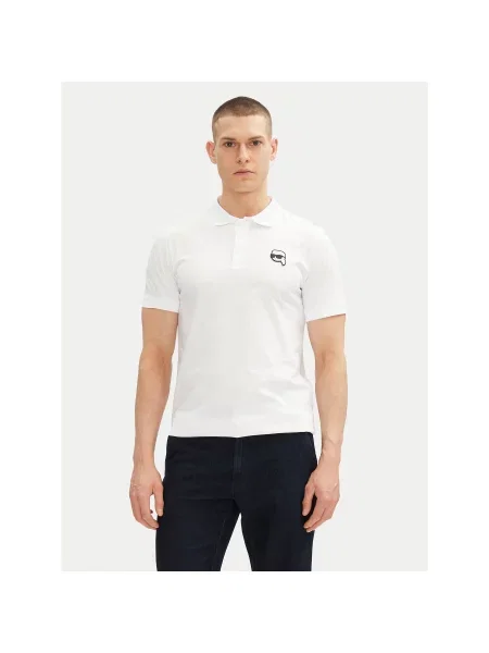 KARL LAGERFELD Polo majica Regular Fit bela
