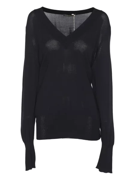 Pulover Marina Rinaldi cu decolteu în V albastru