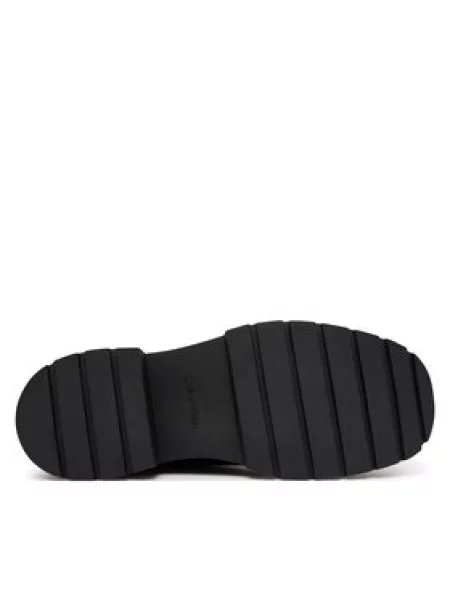 Calvin Klein Škornji Chunky Ankle Boot Lth Hdw črna