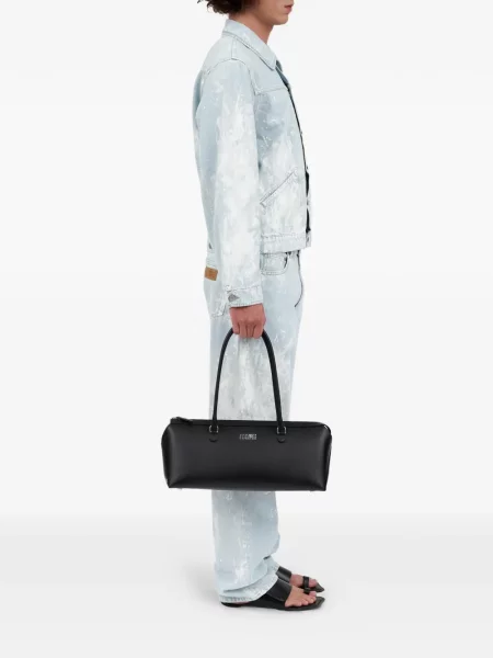 Кожена чанта Mm6 Maison Margiela черно