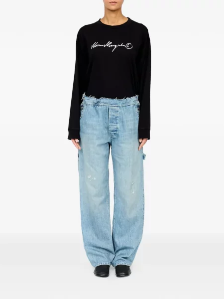 Široke traperice Mm6 Maison Margiela plava