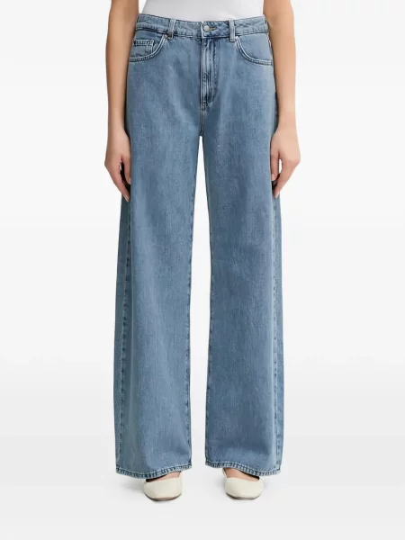 Jeansy Benetton z naszywanymi kieszeniami niebieskie