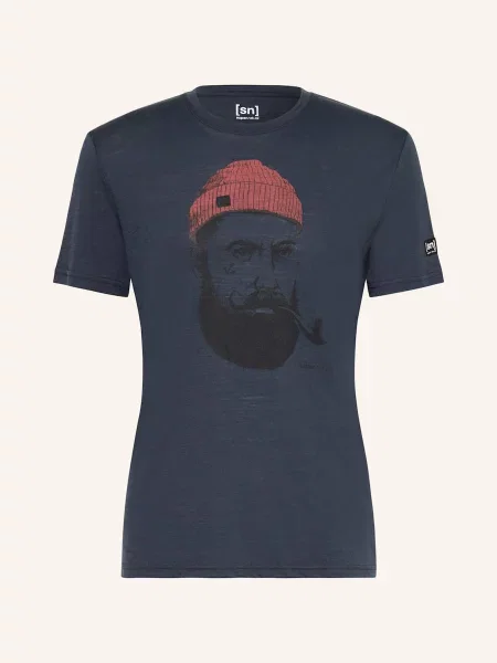 Tričko super.natural Sailor Tee blueberry/jet black/high risk red černé