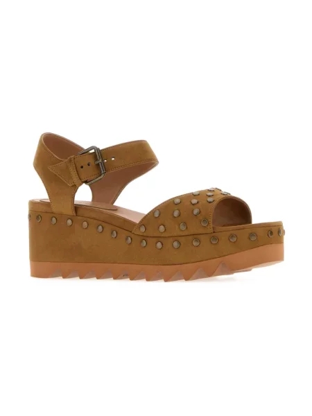 Sandały Stella Mccartney zamszowe brązowe