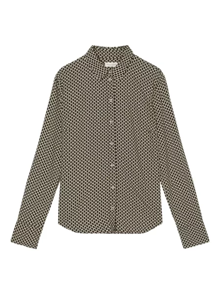 Cămașă Marc O'polo cu imagine cu imprimeu geometric negru