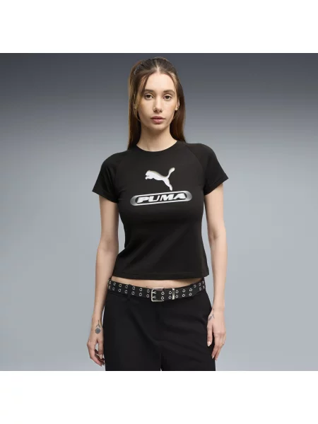 Koszulka PUMA Sport Slim Graphic Odzież S czarny