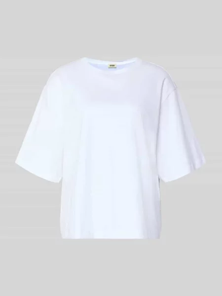 T-shirt o kroju oversized z okrągłym dekoltem Model PINARA' Drykorn biała