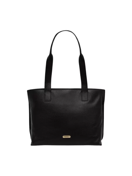 Barbour torebka shopper skórzana czarna