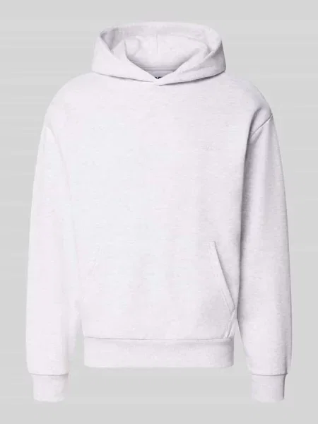 Bluza z kapturem o kroju relaxed fit z mieszanki bawełny z detalem z logo Review biała