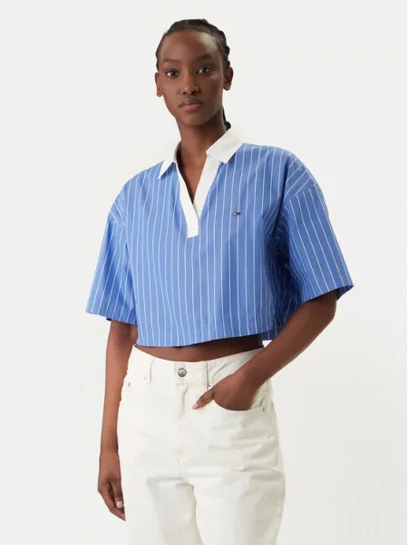 Tommy Jeans Tricou polo albastru