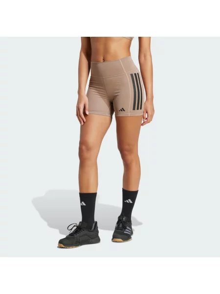 Legginsy Optime Short brązowe