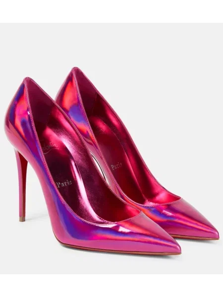 Pantofi cu toc Christian Louboutin din piele de lac roz