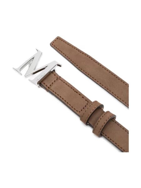 Pasek Max Mara z logo brązowy