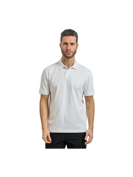 Koszulka polo o kroju regular fit z czystej bawełny model INTERLOCK' Boss Orange biała